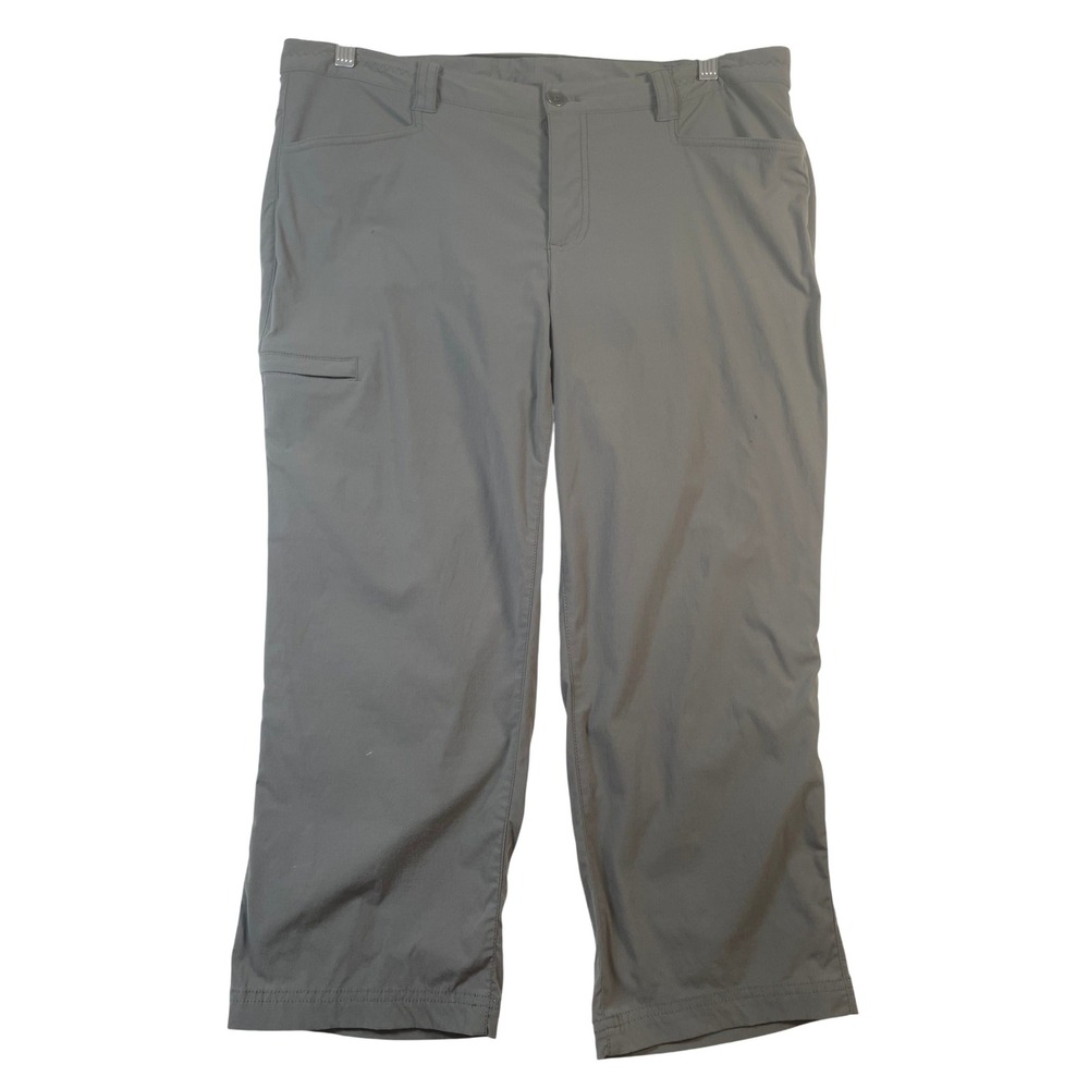 Eddie Bauer Travex Womens T14 Gray Hiking Cropped Pants Outdoor Travel
